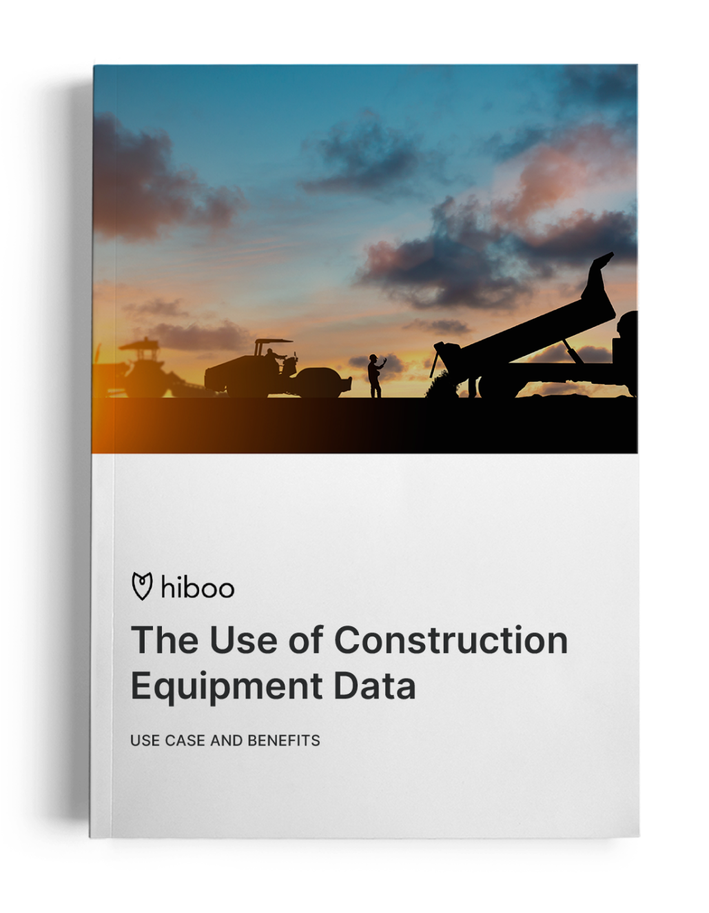 Illustration of white paper on construction equipment data